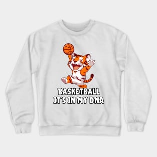 Tiger Basketball Funny DNA Crewneck Sweatshirt